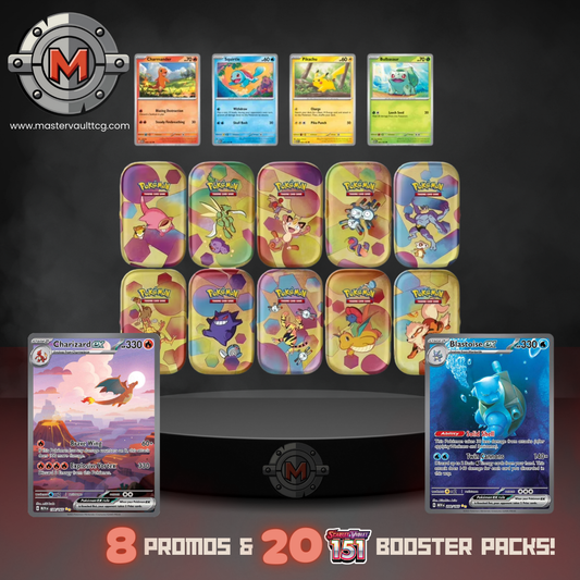 Scarlet & Violet 151 Mini tins FULL ART SET & 8 Promos Bundle